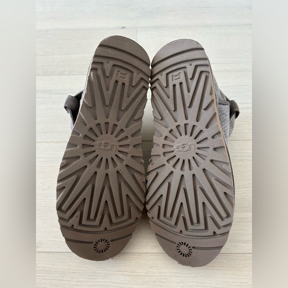 UGG TAUPE Suede Leather Ankle Boots - Picture 5 of 6